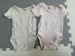 H&M オーガニックコットン ボディスーツ 2枚セット　2-4m