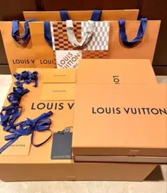 ♡ルイ ヴィトン♡純正 オレンジボックス 特大 深型 空箱 紙袋 リボン 新品