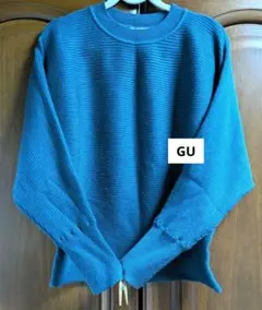 GU　リブニットセーター　ドルマンスリーブ