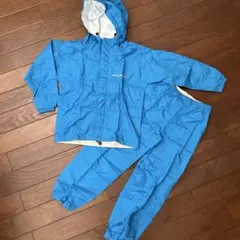mont-bell レインウェア 上下セット キッズ130サイズ　美品　収納袋付