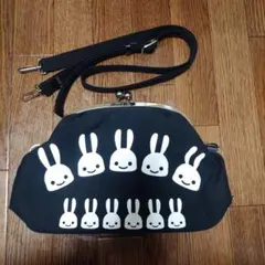 CUNE　ウサギ 首掛け がま口(小)　ブラック　未使用新品 首掛けがま口 小｜ウサギがいる｜CUNE ONLINE STORE