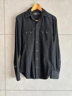 RRL ウエスタン　シャツ　ブラック　コンチョ