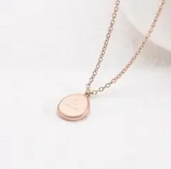 ネックレス コイン サージカルステンレス あずきチェーン 新品 ピンクゴールドのサムネイル