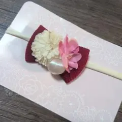 ベビー用 ヘアバンド 髪飾り 和風 ちりめん