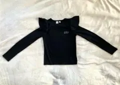 GAP KIDS 肩フリル付き長袖カットソー XL 150cm ブラック
