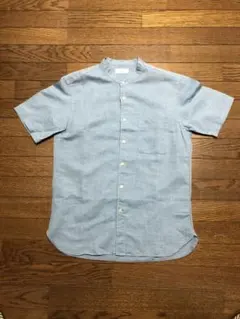 【ユニクロ】バンドカラー 半袖シャツ