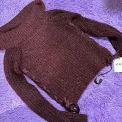 新品未使用 グレイル ニットセーター レッド フリーサイズ タートルネック