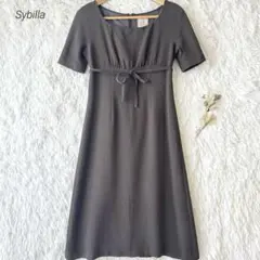 E217 美品 M シビラ ストレッチ フレア Aライン ワンピース レディース E217 美品 M シビラ ストレッチ フレア Aライン ワンピース レディース
