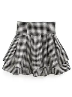 GRL インパン裏地付き千鳥柄フレアミニスカート[gm773]