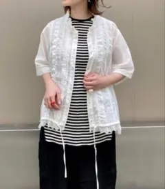 TORI-TO × BEAMS BOYタテフリル ショートスリーブ 半袖ブラウスのサムネイル