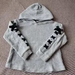 グレーニットパーカー