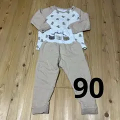 クマ柄ベビーパジャマ サイズ90 綿100%