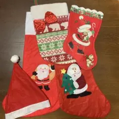 クリスマス ストッキング ソックス4点セット