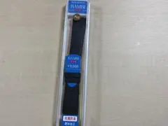BAMBI 腕時計用レザーベルト ブラック 抗菌防臭 撥水 16mm