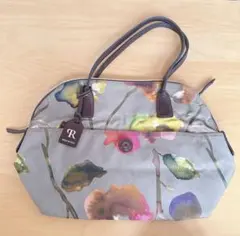 ロベルタピエリ BUGY フラワー 花柄 ナイロン×レザー ハンドバッグ