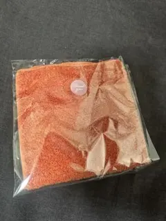 【未開封】オレンジ色 タオルハンカチ 袋入り