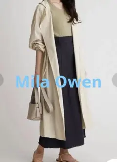 【お値下】Mila Owen ウエスト絞りユーティリティーロングコート　フードのサムネイル