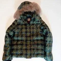 美品✨arnold palmer timeless チェックラクーンファーダウン