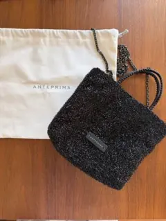 美品！ANTEPRIMA 黒 ラメ入り ショルダーバッグ