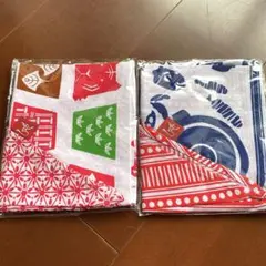 【もへじ 手ぬぐいエコバッグ 2点セット】のサムネイル