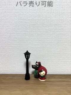 コンコンブル デコレ オトギッコ レア赤ずきんとオオカミの街灯置物