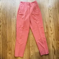 ZARA ハイウエスト　スラックス　パンツ　ピンク　XS