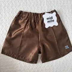 しまむら mid mile むくぞー サテンパンツ ハーフパンツ110