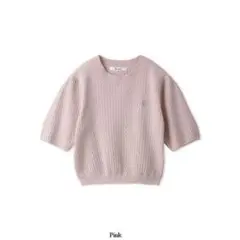 スナイデル ワンポイント刺繍プルオーバー 半袖 春夏 サマーニットのサムネイル