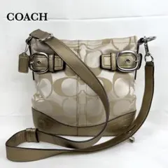 COACH ショルダーバッグ 2way シグネチャー 斜め掛け ゴールド コーチ