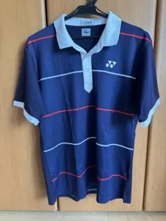 YONEX ネイビーストライプ ポロシャツ