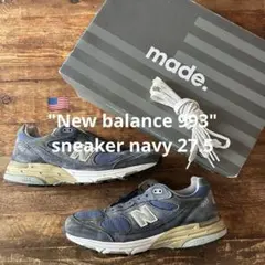 usa製 New balance 993 sneaker navy