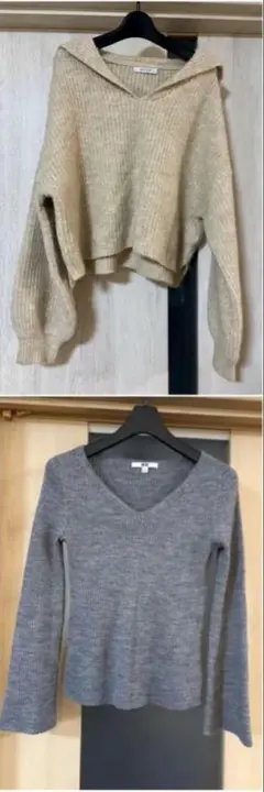 しまむら UNIQLO ニット セーター おまとめ2点セット 冬物SALE✩.*
