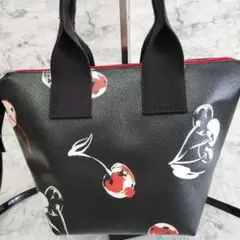 ◆美品◆tamami watanabe チェリー 舟形 トートバッグ 2way