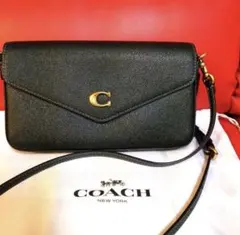 コーチCOACHショルダーバック　ウィン　クロスボディー　ダークグリーン