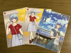 エヴァンゲリオン　綾波レイ　クリアファイル 3枚セット