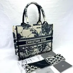 極美品Christian Diorエコバッグ アイボリー/ネイビー..