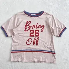 レイカズン◇リンガーTシャツ ロゴT Y２K アメカジ レトロカジュアル Fのサムネイル