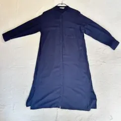 サマンサモスモス ブルー ロングシャツ 원피스 ネイビー