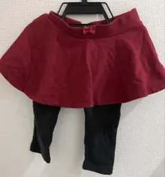 ホットビスケッツ 赤スカート　レギンス　80