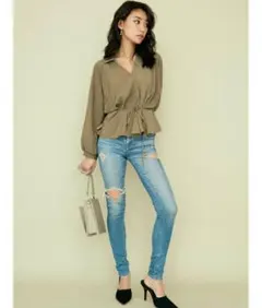 ダメージデニム スキニー