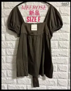 ♪MELROSE 新品 スクエアネックパフスリーブトップス SIZE Fのサムネイル