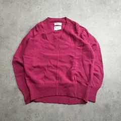 OPAQUE.CLIP Vネック ニット セーター Mサイズ ビビットピンク
