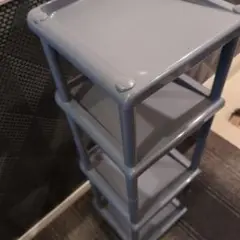 4段グレーオープンシェルフ