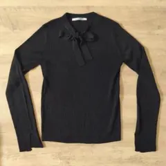 新品・BELLADESSO ブラックニットセーター 長袖