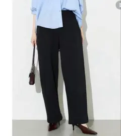 未使用美品】COMME CA アチェローザダブルクロス パンツ ネイビー 9号