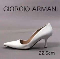 H3978-e3◾️ジョルジオアルマーニ　ポインテッドトゥ　レザーパンプス箱付