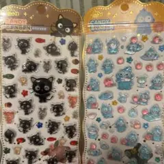 ⑤CANDY BONBON 立体シール 2枚　Chococat ハンギョドン