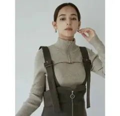 【未使用美品】ムルーア　ハーフジップカットニット