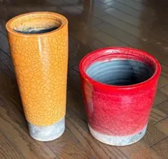 陶器製鉢カバー（オレンジ・赤）