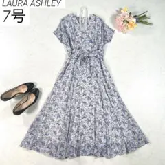 美ライン＊ローラアシュレイ 花柄 ワンピース 7 ボタニカル リボン